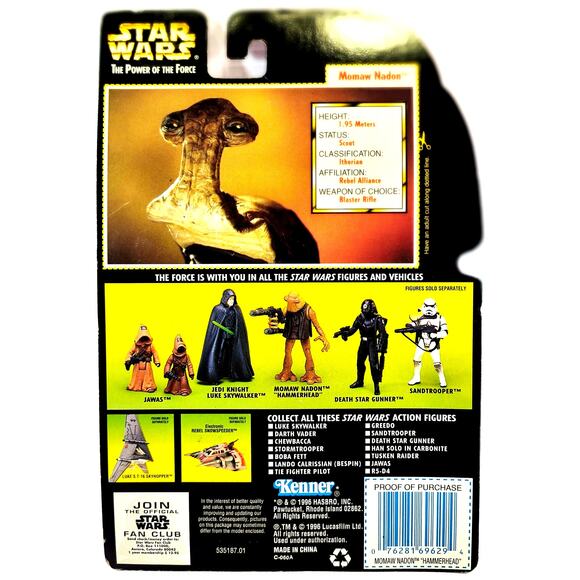 Kenner The Power of the Force MOMAW NADON HAMMERHEAD, New, See Pics/Descr. - Picture 3 of 3